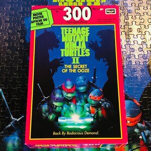 Vintage 1991 Teenage Mutant Ninja Turtles 2 MOVIE POSTER Jigsaw Puzzle: 300 pcs